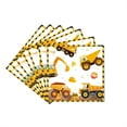 thumbnail image 1 of Moocorvic Birthday Party Tableware Set， 24 Pcs Disposable Paper Napkins Party Supplies Cute Engineering Truck Print, 1 of 4