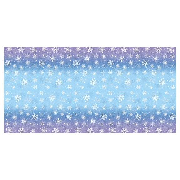 Moocorvic Blue Christmas Tablecloths Rectangular Holiday Winter Washable Table Cloth for Party Picnic Dinner Decor(54x108inch)