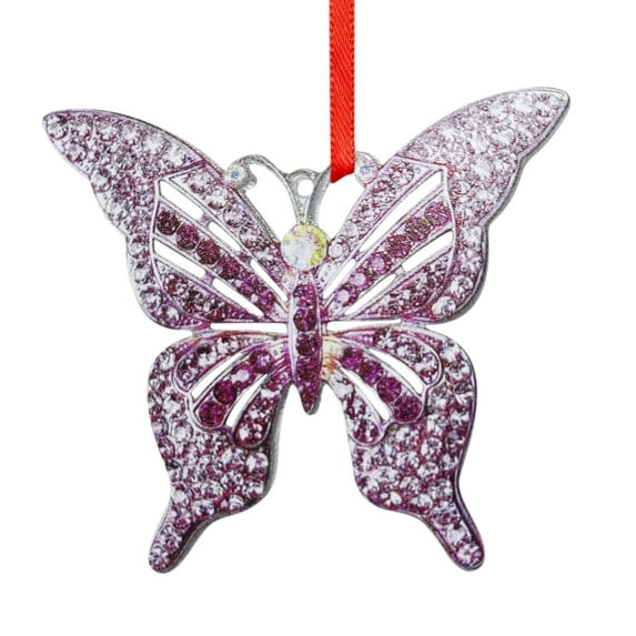Moocorvic Butterfly Christmas Ornaments, 2024 Christmas Tree Pendent Holiday Decorations, Christmas Gifts for Women, Acrylic,Colorful