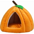 thumbnail image 1 of Moocorvic Cat Beds Tent for Indoor Cats, Cute Orange Pumpkin Christmas Decoration Pet Bed 15 Inch, 1 of 7