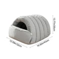 thumbnail image 1 of Moocorvic Cat Beds for Indoor Cats, Removable and Washable Winter Cat Cave Warm Foldable Pet Nest, Gray, 1 of 6