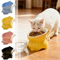 Moocorvic Cat Bowls for Indoor Cats Elevated, Pet Food Bowls for Small Dog,Yellow