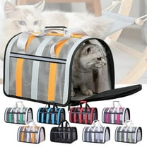 Moocorvic Cat Carrier Soft Dog Carrier for Large Medium Small Dogs up to 20lbs, Outdoor Travel Pet Carrier Washable Pet Carrier for Cat(Orange)
