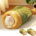 thumbnail image 1 of Moocorvic Cat Cave Bed for Indoor Cats/Small Dogs, Warm Soft Cat Sleeping Bag 14.57x17.32 Inch, 1 of 6
