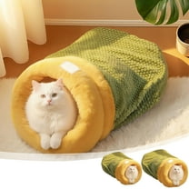 Moocorvic Cat Cave Bed for Indoor Cats/Small Dogs, Warm Soft Cat Sleeping Bag 14.57x17.32 Inch