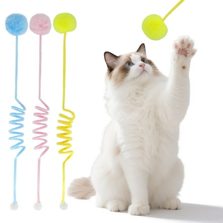 Moocorvic Cat Spring Toys, Pet Hanging Stretchable Self-Play Toy for Indoor Cats 1PC