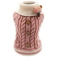 thumbnail image 1 of Moocorvic Cat Sweaters for Cats Only Under 10 Knitted Fall Winter Jacket Warm Dog Clothes Coat for Girls Boys Puppy Cat(Pink,XL), 1 of 5