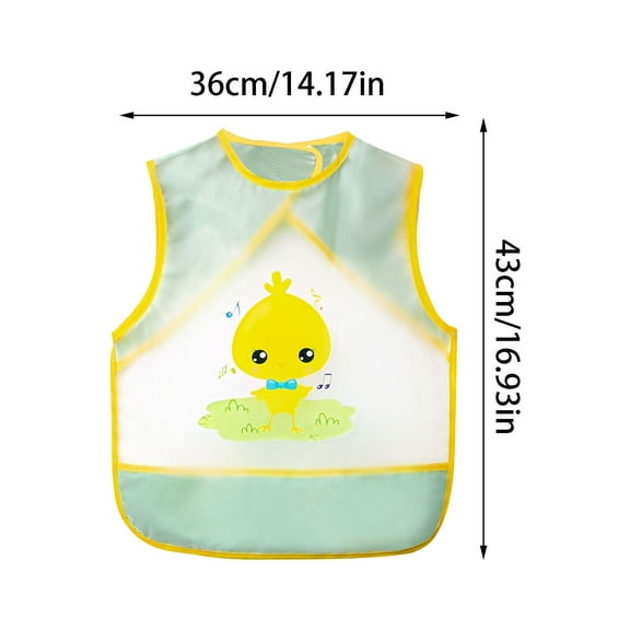 Moocorvic Children's Eating Bibs Waterproof Children's Coverall Men's And Girls' Reverse Dressing Summer Sleeveless Wash Free Apron