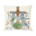thumbnail image 1 of Moocorvic Christian Easter Pillows Covers Rabbit Cross Egg Decorative Throw Pillow Sofa Cushion Cover Spring Decor Easter Gifts Easter Toys 18x18, 1 of 7
