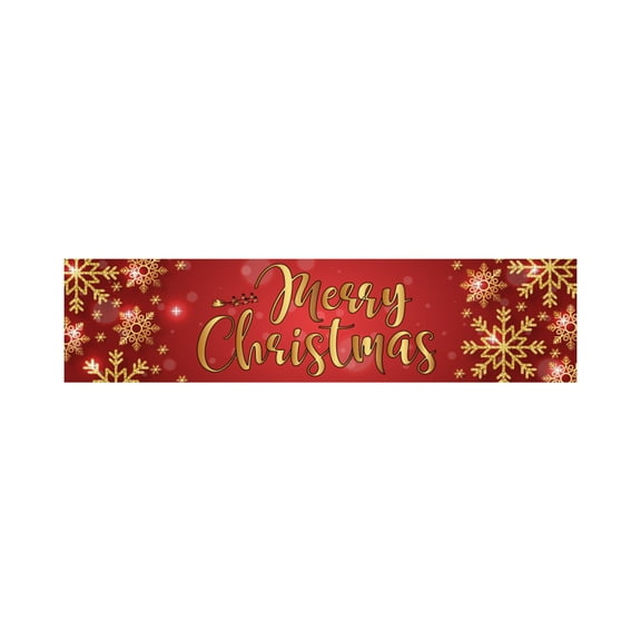 Moocorvic Christmas Banner Outdoor - 98.42x19.68 Inches, Christmas Front Porch Trim, Christmas Yard Banner, Christmas Yard Trim