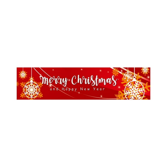 Moocorvic Christmas Banner Outdoor - 98.42x19.68 Inches, Christmas Front Porch Trim, Christmas Yard Banner, Christmas Yard Trim