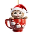 thumbnail image 1 of Moocorvic Christmas Cat Pendants Cute Christmas Tree Ornaments, Christmas Decorations for Tree, Home, Winter Party, Holiday Party Gifts, 1 of 6