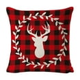 thumbnail image 1 of Moocorvic Christmas Decor Plaid Throw Pillow Covers 18x18, for Couch Sofa Home Farmhouse Decoration, 1 of 7