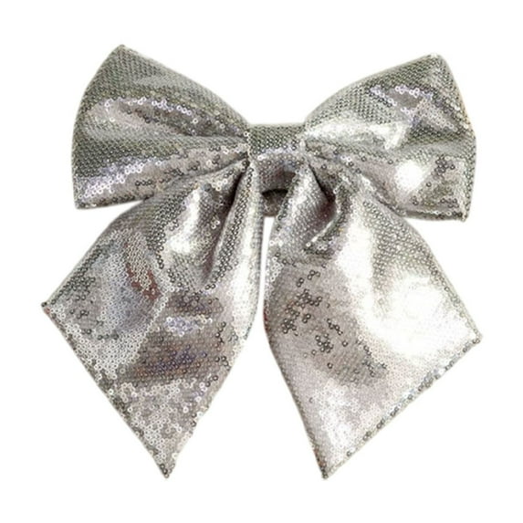 Moocorvic Christmas Decorations, Glitter Christmas Bow for Wreath, Sequin Xmas Decorative Tree Bow for Home Wall Door Party Decor Topper