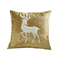thumbnail image 1 of Moocorvic Christmas Deers Pillow Cover 18X18 Winter Holiday Decorative Gold Print Throw Pillow Covers for Sofa Couch Bed Living Room, 1 of 8