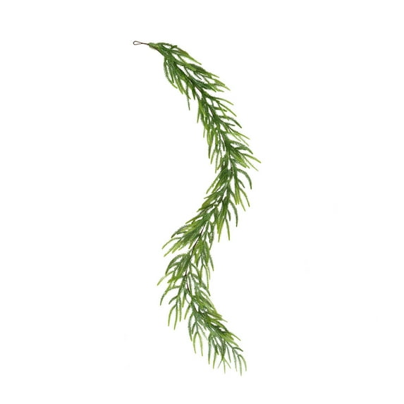 Moocorvic Christmas Garland 5.9 FT, Artificial Greenery Garland for Table Staircase Fireplace Thanksgiving Christmas Winter Outdoor Indoor Holiday Decor