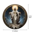 thumbnail image 1 of Moocorvic Christmas Ornament, Nativity Scene Double-Sided Printing Xmas Tree House Ornament Round Religious Pendent for Family and Friends 3.2'', 1 of 8
