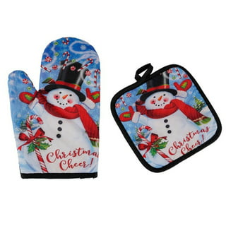 Cuisinart 2 pack Silicone Mini Oven Mitts Christmas Holiday Themed