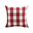 thumbnail image 1 of Moocorvic Christmas Plaid Pillow Covers 18x18, Red White Xmas Snowflakes Throw Pillow Covers for Sofa Couch Farmhouse Holiday Decor, 1 of 7