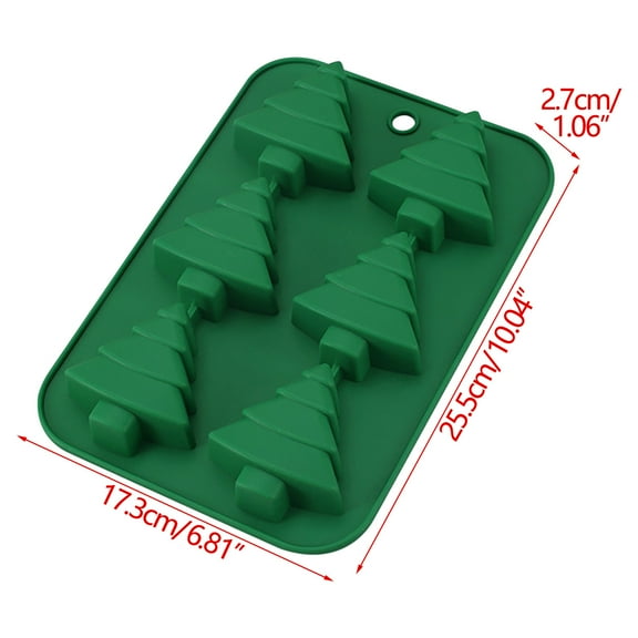 Moocorvic Christmas Silicone Molds, Large Size Xmas Baking Mold for Mini Cakes, Soap, Chocolate, Candy and Candles, With Christmas Tree Santa Snowman Shape Silicone Mold