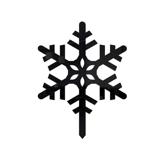 Moocorvic Christmas Snowflake Yard Signs, Xmas Decorative Snowflake Garden Stakes Winter Holiday Lawn Decorations Sign Decoration for Christmas Lawn Decor (Black)
