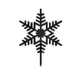 thumbnail image 1 of Moocorvic Christmas Snowflake Yard Signs, Xmas Decorative Snowflake Garden Stakes Winter Holiday Lawn Decorations Sign Decoration for Christmas Lawn Decor (Black), 1 of 6