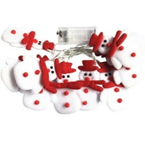 Moocorvic Christmas Snowman with String Lights 10 Ft 20 LED Indoor Lights, Christmas Tree Decor, Party Decor(Warm White)