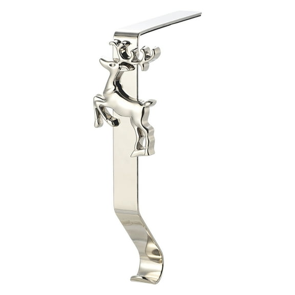 Moocorvic Christmas Stocking Holder, Stocking Hangers Snowman Santa Snowflakes Christmas Tree Deer Christmas Stocking Hooks Christmas Decoration for Fireplace