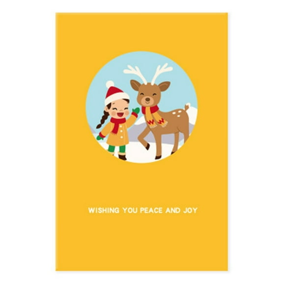 Moocorvic Christmas Thank You Card DIY Creative Blessing Gift Message Card Universal Card