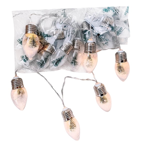 Moocorvic Christmas Tree Snow Globe String Lights, 10 LED Clear Bulbs Christmas Tree String Lights for Bedroom, Wedding, Table Decoration, Outdoor Garden Party, Home Party Decorate(10FT)