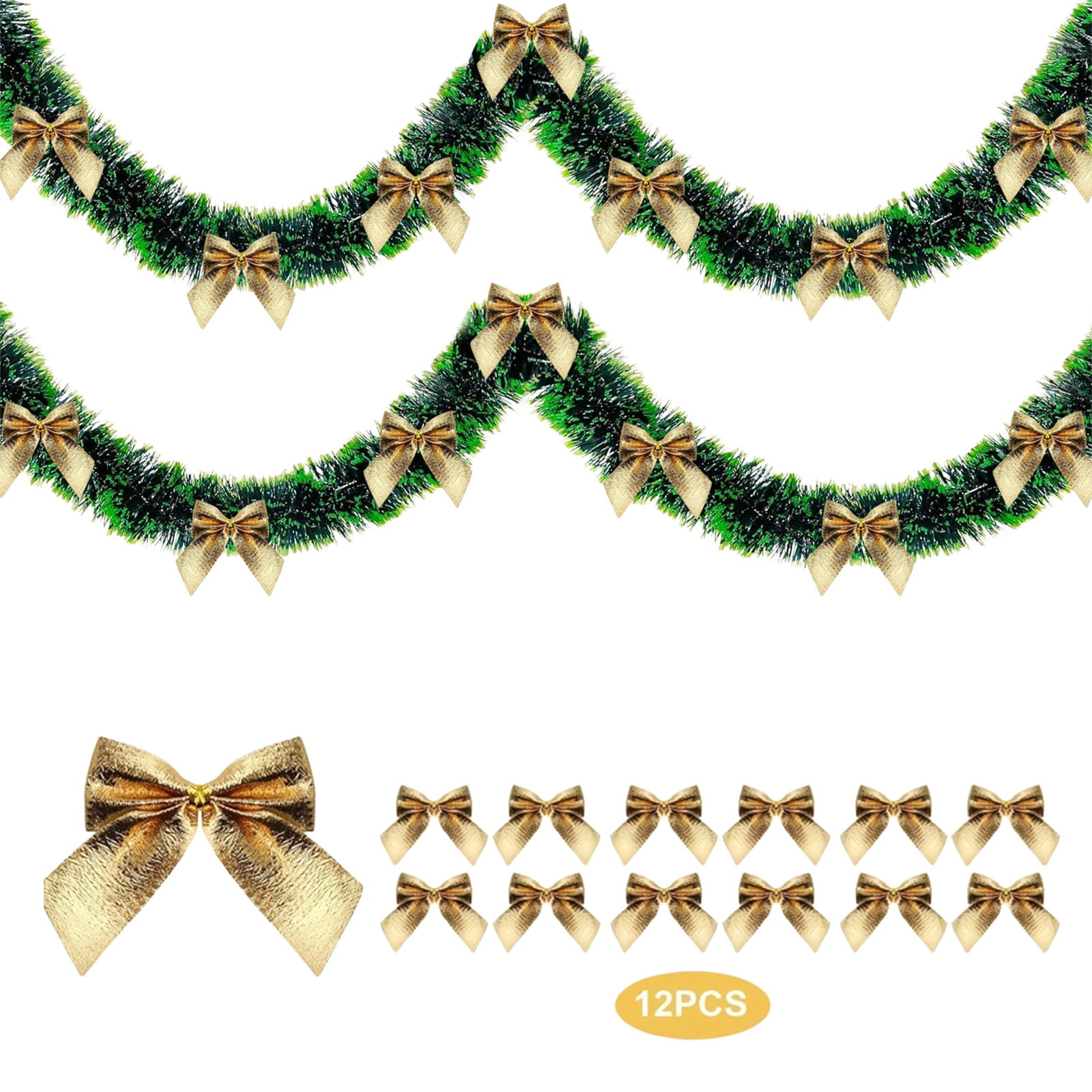 Moocorvic Christmas Tree Tinsel Garland 6.56 FT, Green Hanging Garland ...