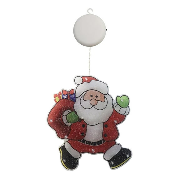 Moocorvic Christmas Window Lighted Decoration Snowman LED Window Hanging Lamp with Suction Cup for Scene Layout for Xmas Holiday Outdoor Indoor Decor