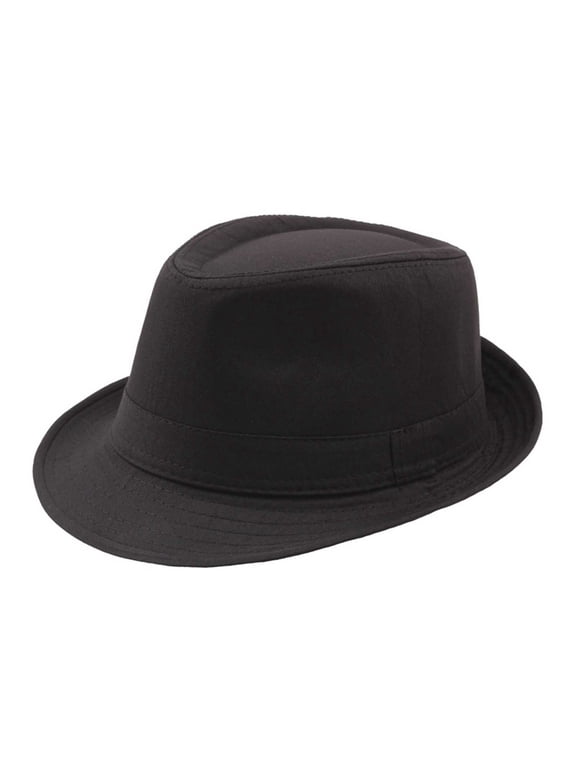 Classic Jazz Cap Party Hats Black Top Hat for Men, Dress Up Hat Costume Accessories