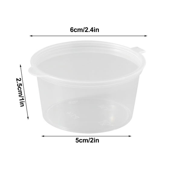 Moocorvic Clear Disposable Dipping Box Mini Food Containers (50 Packs)
