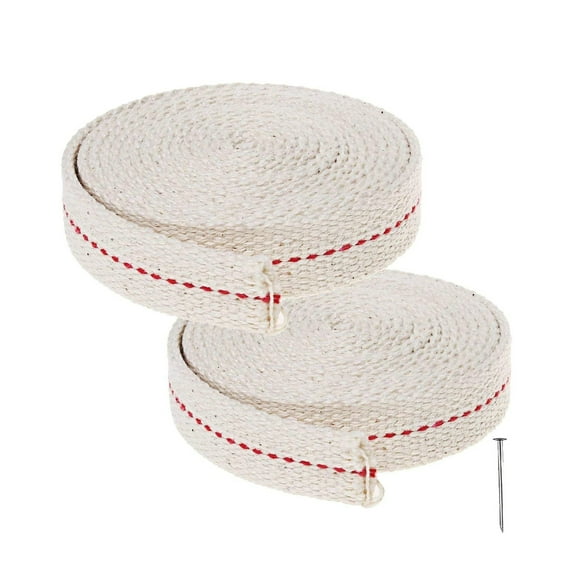 Moocorvic Ruix 2 rolls of wick for oil lamps, white replacement wick for oil burners
