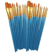 Moocorvic Acrylic Paint Brush Set 2Packs/20 Pcs Nylon Hair Brushes For All Purpose Oil