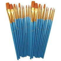 Moocorvic Clearance! Acrylic Paint Brush Set 2Packs/20 Pcs Nylon Hair Brushes For All Purpose Oil