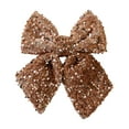 thumbnail image 1 of Moocorvic Coffee Glitter Christmas Bows for Christmas Tree Decoration Xmas Party Decor, 9.8Inch, 1 of 7