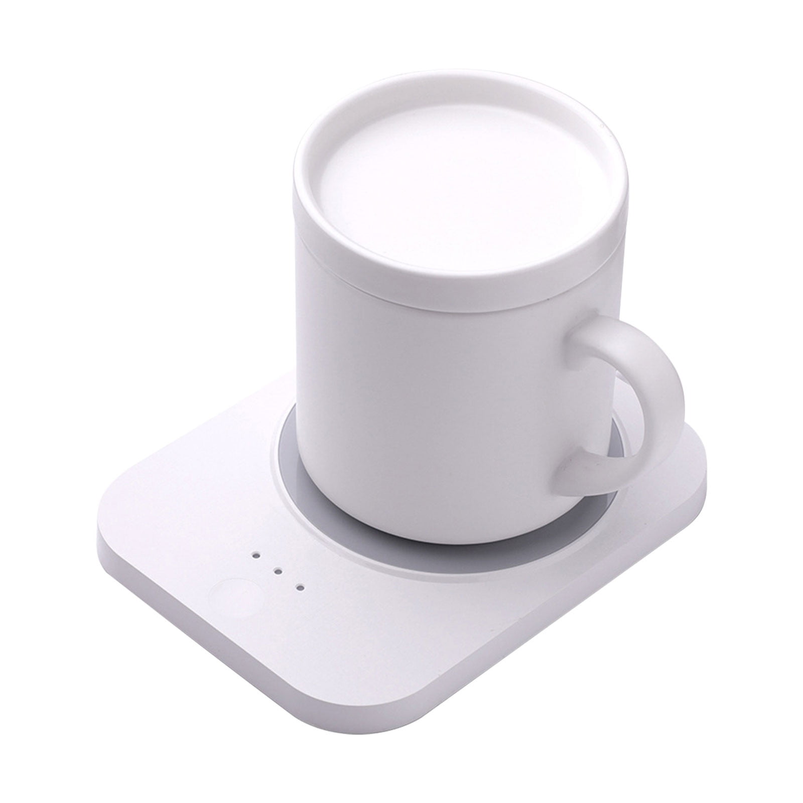 ionMug & Charging Coaster, 12oz. Stainless Steel Self Heating Coffee Mug  with Lid, 3.5 x 3.5 x 5