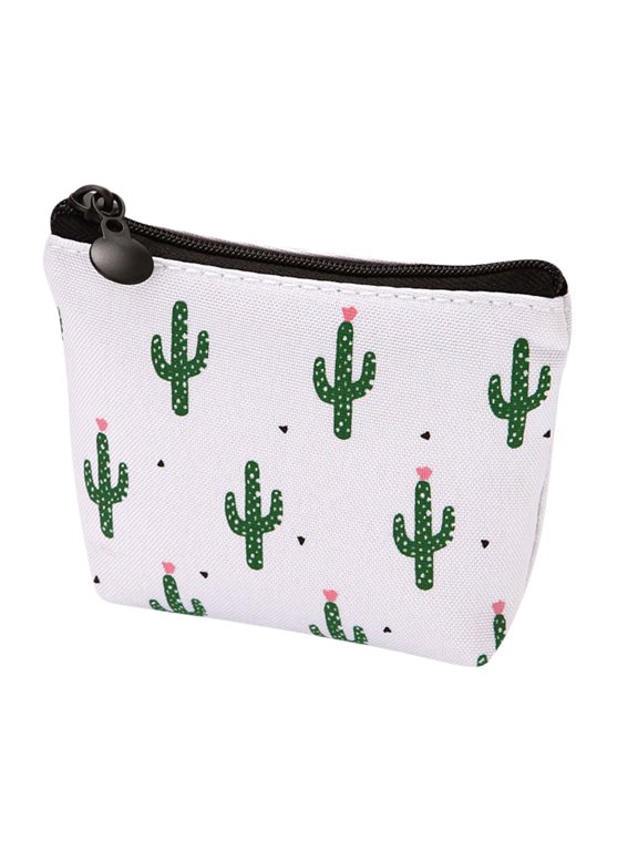 Coin Purse for Women Cartoon Cute Kids Coin Pouch,Purse Small Zipper Pouch Cactus Print Change Pouch Key Holder Bag,Sister Gifts,Mothers Day Gifts