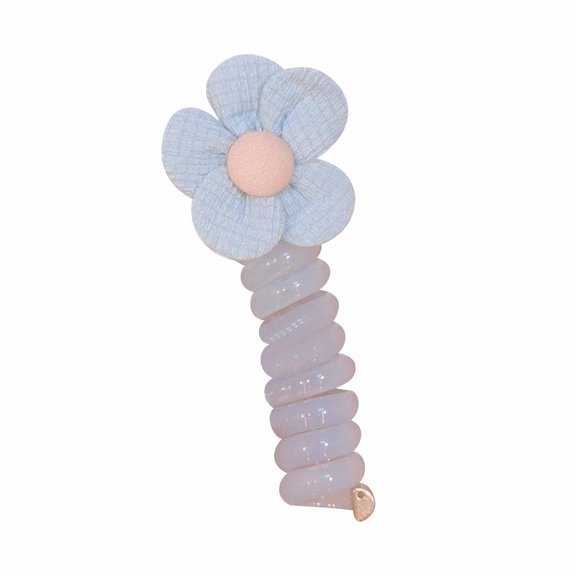 Moocorvic Colorful Telephone Wire Hair Bands for Kids, No Crease Small Hair Ties for Toddler Girls Hair Accessories for Girls, Headbands for Thin Hair, Women, Elastic Hair Ties