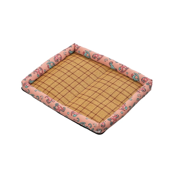 Moocorvic Cooling Mat for Dogs Cat, Wicker Woven Mat Bed Pad Summer Indoor/Outdoor Travel, Crate & Hot Days Use