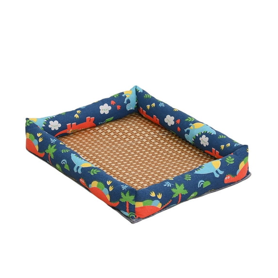 Moocorvic Cooling Mat for Dogs, Pet Bamboo Bed for Cats, Washable Summer Sleeping Pad for Crate, Indoor & Outdoor Floor, Car Seats