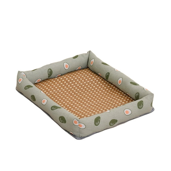 Moocorvic Cooling Mat for Dogs, Pet Bamboo Bed for Cats, Washable Summer Sleeping Pad for Crate, Indoor & Outdoor Floor, Car Seats