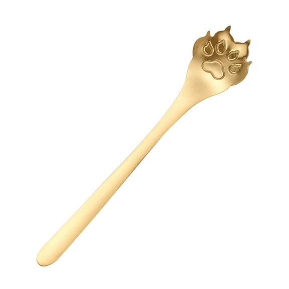 Moocorvic Creative Cute Cartoon 304 Stainless Steel Coffee Spoon Stirring Tea Spoon Mug Spoon Cat Claw Dog Claw Cup Hollowed Out