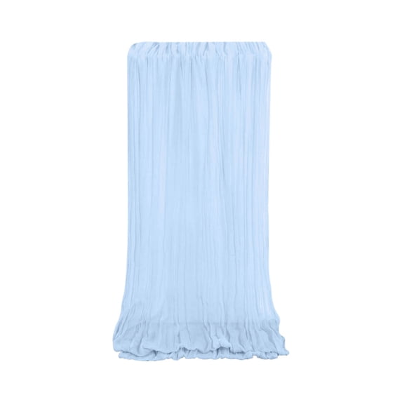 Moocorvic Crinkle Chiffon Table Runner Boho Gauze Fabric Sheer Runner for Rustic Wedding Birthday Farmhouse Party Dining Table Decoration 9.84x3 FT