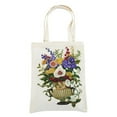 thumbnail image 1 of Moocorvic Cross Stitch Shopping Bag diamond Embroidered Canvas Handbag, 1 of 2
