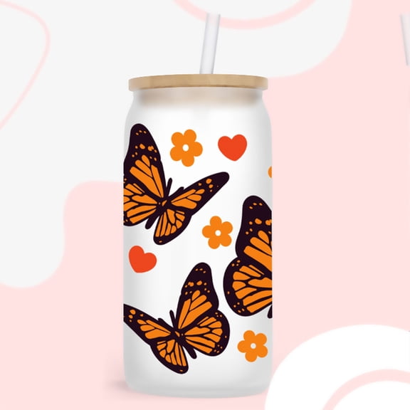 Moocorvic Cup Wrap Transfer Stickers for Glass, Fall Decorations Indoor Waterproof UV DTF Sticker for Glass Cups Christmas Decoration DIY Crafts, Multiple Styles