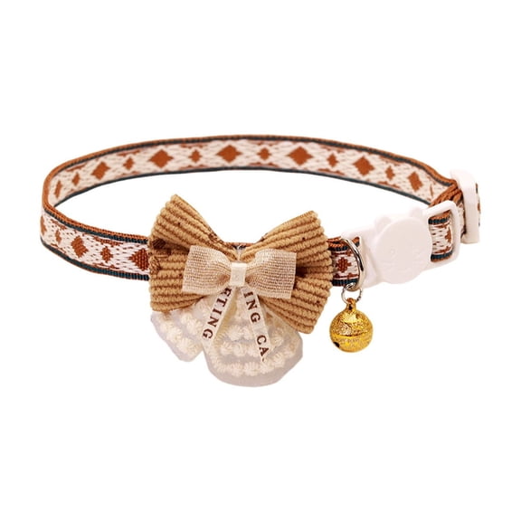 Moocorvic Cute Cat Collar with Bell And Quick-Release Strong Buckle