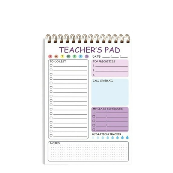 Moocorvic Daily Planner Pad with Multiple Sections, Desk Organizer for Work New Year Gifts(Purple)